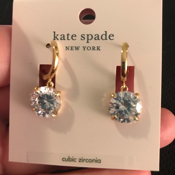 kate spade Jewelry - Kate Spade Diamond Huggies. NWT